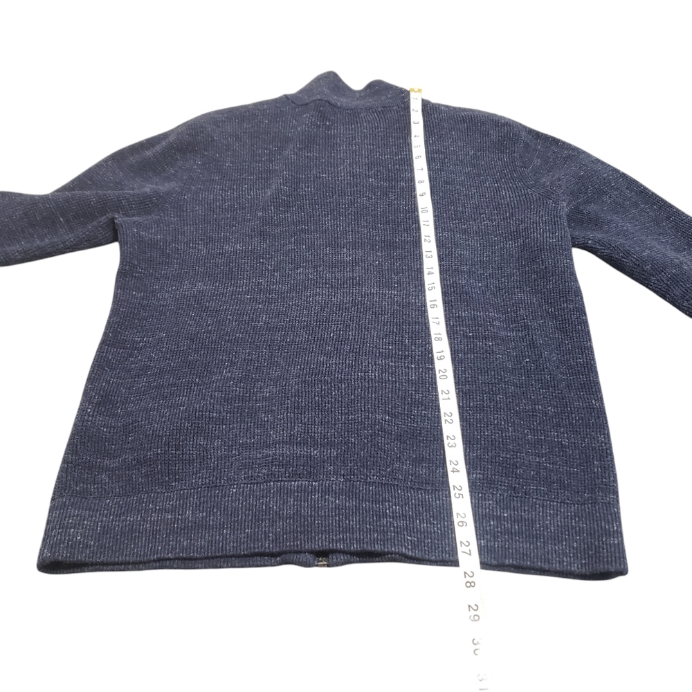 Michael Kors Mens Full Zip Wool Blend Sweater Blue Sz Large - Picture 11 of 14
